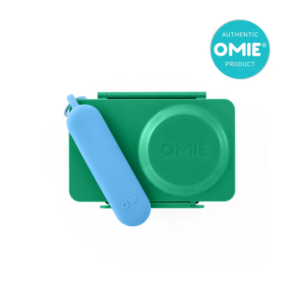 Scoop Up Bundle - OmieBox UP Insulated Rectangle Shape Lunch Box with UP Fork, Spoon Utensils Included