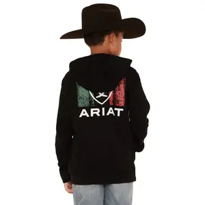 Ariat® Youth Shield Mexico Black Hooded Sweatshirt 10042599