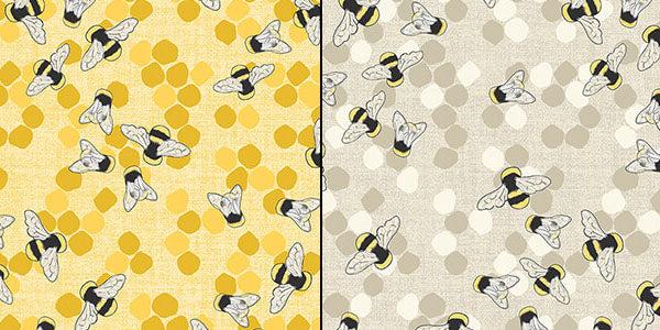 Bee Haven Fabric Collection - Cabbage Butterfly Medium Gold