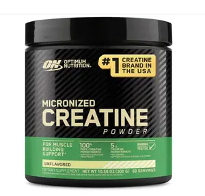Optimum Nutrition Micronized Creatine Monohydrate Powder, Unflavored, 60 Servings, 300 Grams (Packaging May Vary)