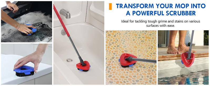 For O-Cedar Rinse Clean 2 Tank System Spin Mop Scrub Brush Head Replacement O cedar Scrub Brush Attachment 2 PC Scrubber Mop Head for Bathroom Kitchen For O-Cedar Rinse Clean 2 Tank System Spin Mop Scrub Brush Head Replacement O cedar Scrub Brush Attachment 2 PC Scrubber Mop Head for Bathroom Kitchen