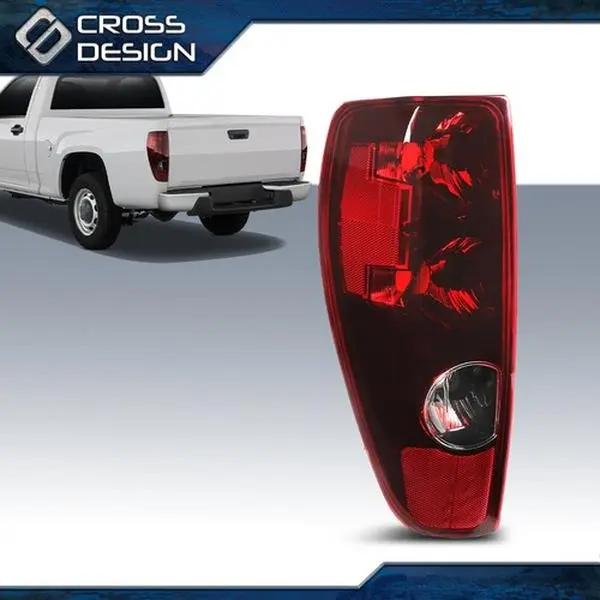CROSSDESIGN ABS Red Left Driver Rear Brake Tail Lamps for 04-12 Chevy Colorado/GMC Canyon - Car Lighting Upgrade, Car Mod Rear Lamps Component