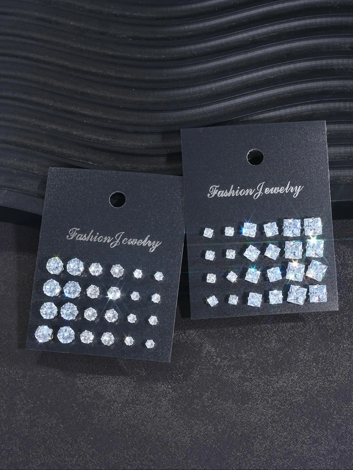 Rhinestone Decorated Stud Earrings, Casual Jewelry for Party Daily Wear, Earrings Set, Stud Earring Pack, Ideal Birthday Gift