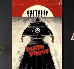 DEATH PROOF Movie Poster Print | Retro Tarantino Wall Art | Grindhouse Style | A4 A3 | Digital Download | 2000s Nostalgia Gift