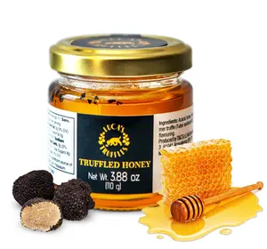 Luca's Truffles Acacia Truffle Honey - Flavored with Summer Truffle - Sweet, Rich, Flavored Honey - Smooth Textured for Salad Dressings, Glazing, Basting, Desserts, 3.88 oz