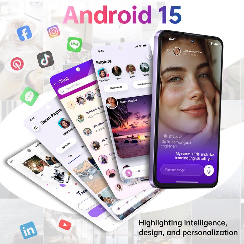 OUKITEL C69 SE Cell Phone Unlocked, 7.2''120Hz Display, 16GB(4+12)+128GB/TF 1TB Smartphone, 6000mAh Battery, Android 15 Phones, 64MP+8MP Camera, 4G Dual SIM Mobile Phone, GPS/OTG/Face ID/T-Mobile