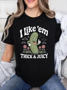Funny Pickle T Shirt Unhinged Tshirt, Inappropriate Shirts, Raunchy Joke Pickle Meme Tee, Adult Humor Gifts, Unisex Round Neck Short Sleeve Casual Shirt, Breathable and Stylish Clothing for Summer, Ideal Gift for Friends Family