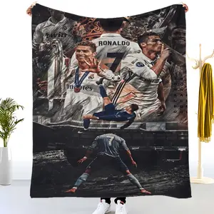 Soft Comfortable Funny Throw Blanket CR7 Ronaldo Flannel Blanket Fashion Suitable For Bedrooms,decorative Items,or Gifts For Various Occasions Multiple Options Fan Gift Blanket
