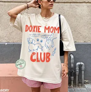 Comfort Colors Dachshund Mom TShirt, Doxie Mom Club T-Shirt, Dachsund Lover Gift, Weenie Dog Tee, Dog Mom TShirt, Dog Mama Graphic Tee, New Dog Mom Gift