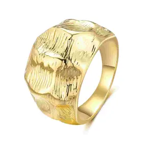 Aprilery Women’s Wide Band Statement Ring, Hammered & Brush Textured Surface, Smooth Polished Interior, Bold Organic Dome Design, Perfect for Daily Wear/Special Occasions,