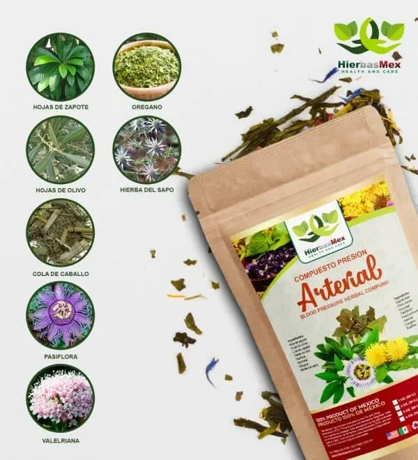 Compuesto Herbal Presion Arterial Herbal Compound Tea 4 oz.-113g Natural Mexican Herb Hierba Wild Crafted