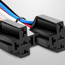 Nilight 50023R 5 Pack 30A Fused Relay Switch Kit 12V 4 Pin SPST Relay Interlocking Harness Socket Holder 30 Amp 12 Volt Automotive Relays with Fuse for Auto Cars Trucks RV