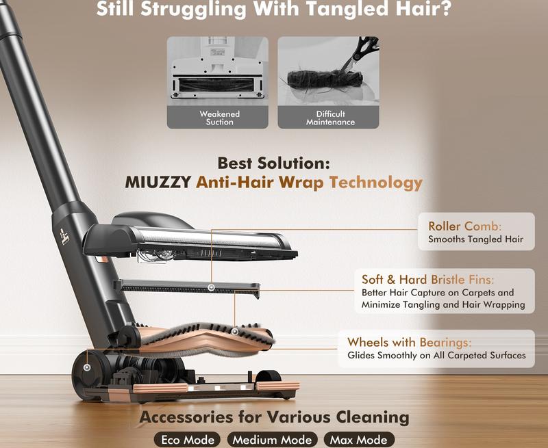 48KPa Cordless Vacuum Cleaner, 190AW Stick Vacuum with 60-Min Runtime, 4000mAh Battery, Anti-Hair Wrap, Self-Standing, LED Display for Pet Hair, Hard Floors, Carpets & Cars 48KPa Cordless Vacuum Cleaner, 190AW Stick Vacuum with 60-Min Runtime, 4000mAh Battery, Anti-Hair Wrap, Self-Standing, LED Display for Pet Hair, Hard Floors, Carpets & Cars