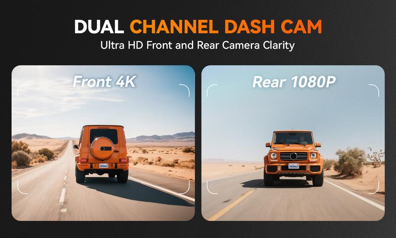 WolfBox M40lite 4K Mirror Dash Cam 10" Touch Screen Front & Rear Camera with for Enhanced Driving Safety HolidayHaul