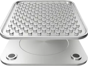 Double Wall Stainless Steel Lick Mat for Dogs & Cats Pack of 2 - Chew Proof & Whisker Friendly, Non-Slip Base