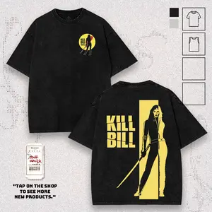 Kill Bill Retro Graphic T-Shirt, Tank Top 100% Premium Cotton Pre-Washed Fabric Menswear Top Streetwear Graphic Tees American Made Soft Durable S-5XL
