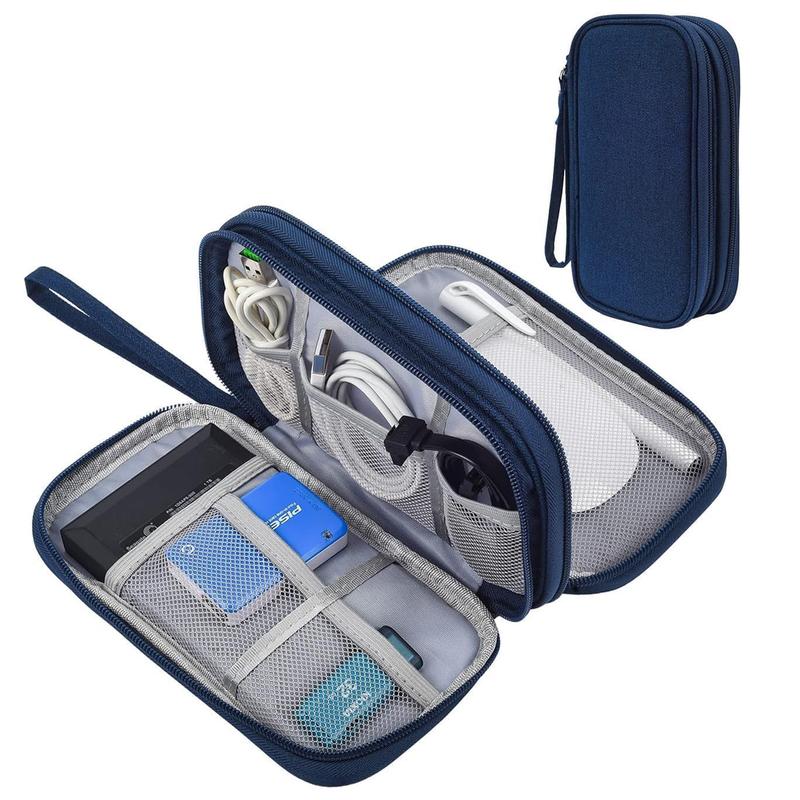 [Free!!ship] BMTWE Cable Storage Bag Travel Large-Capacity Storage Bag Portable Double-Layer Waterproof Bag for Phone Earphone Charger Cables Ideal Gift for Business Travel Outdoor