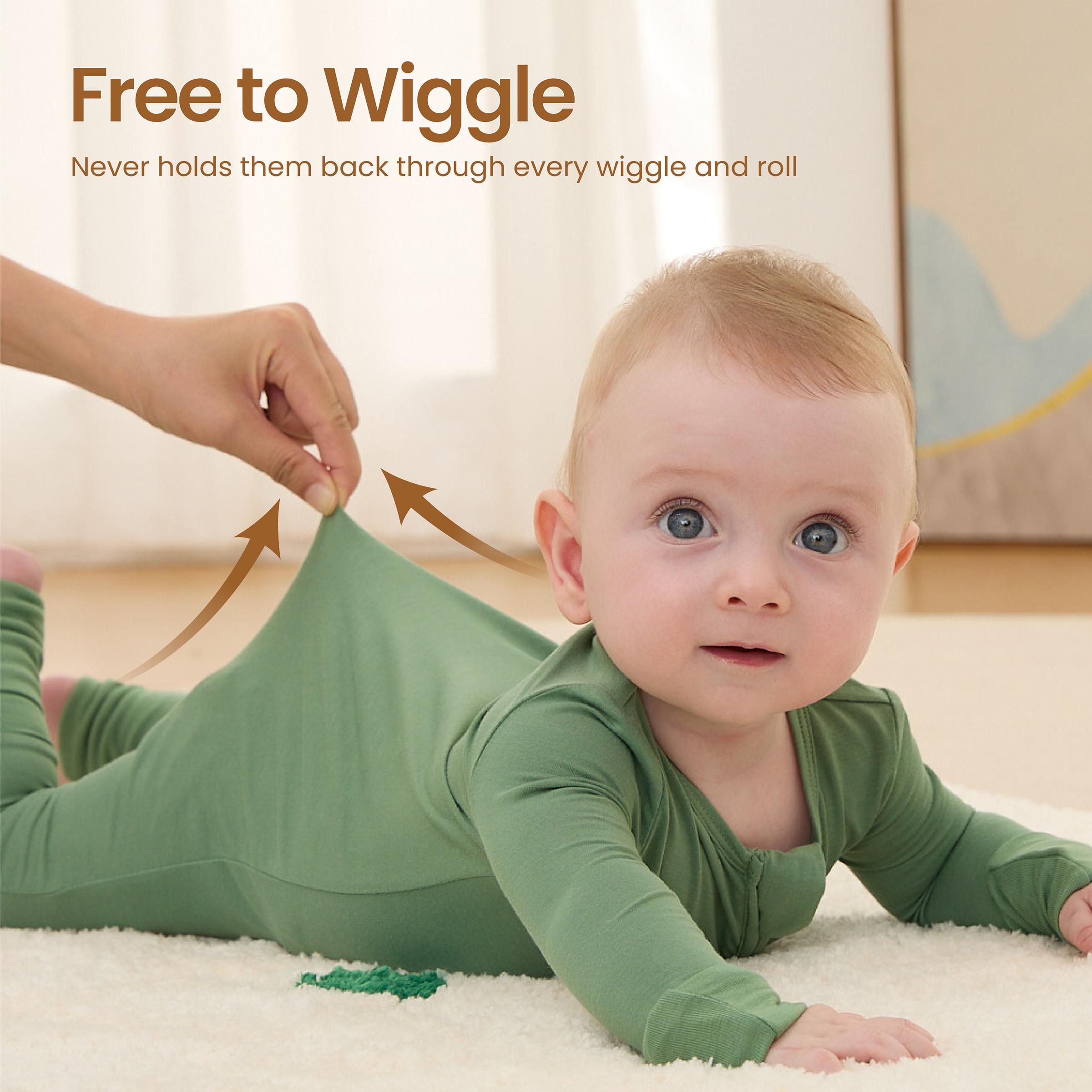 PATPAT Baby Pajama with Bamboo Viscose, Footie Jumpsuit Romper with 2-Way Zipper for Baby Boy Girl Toddler Sleeper Sleepwear