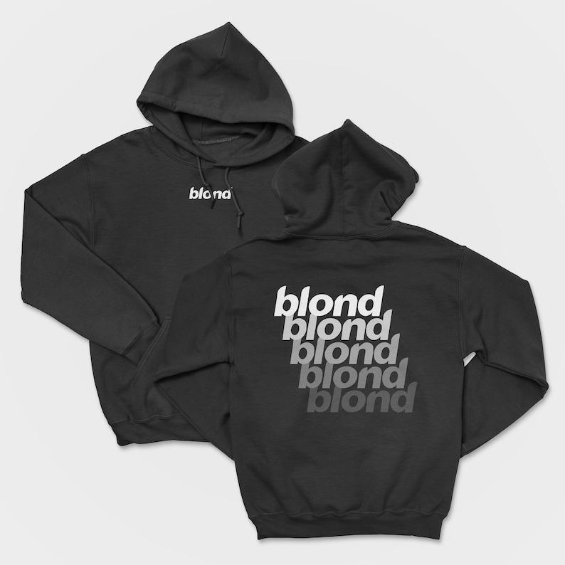 Blond 2 Sides Printed Hoodie, Unisex Blond Top, Full Colors, S-3XL