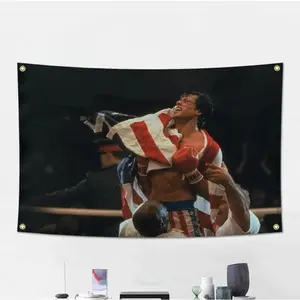 Tapestry  Rocky Flag Tapestry, Rocky Flag Banner Meme Flag Dorm Room Funny Tapestry, Rocky Wall Hanging for Room