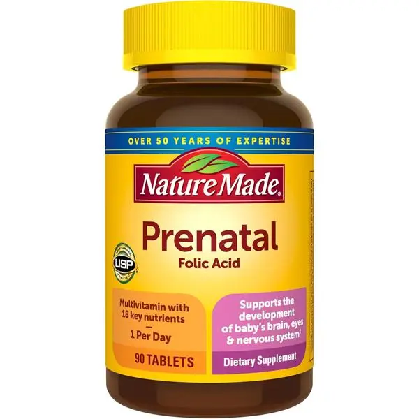 Nature Made Prenatal Multivitamin with Folic Acid, 250 Tablets