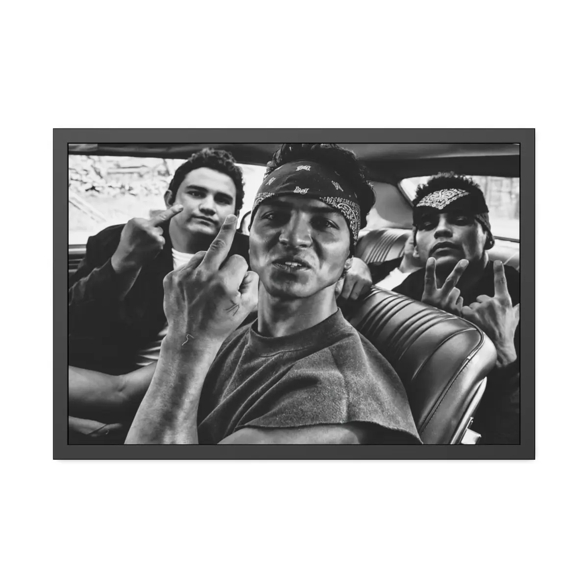 [No Frame] BIBO Movie Poster, Vatos Locos Black and White Wall Art Print, Vintage Chicano Crime Film Photography, Retro Street Cinema Decor, Movie Fan Gift