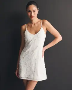 Embellished Shift Mini Dress