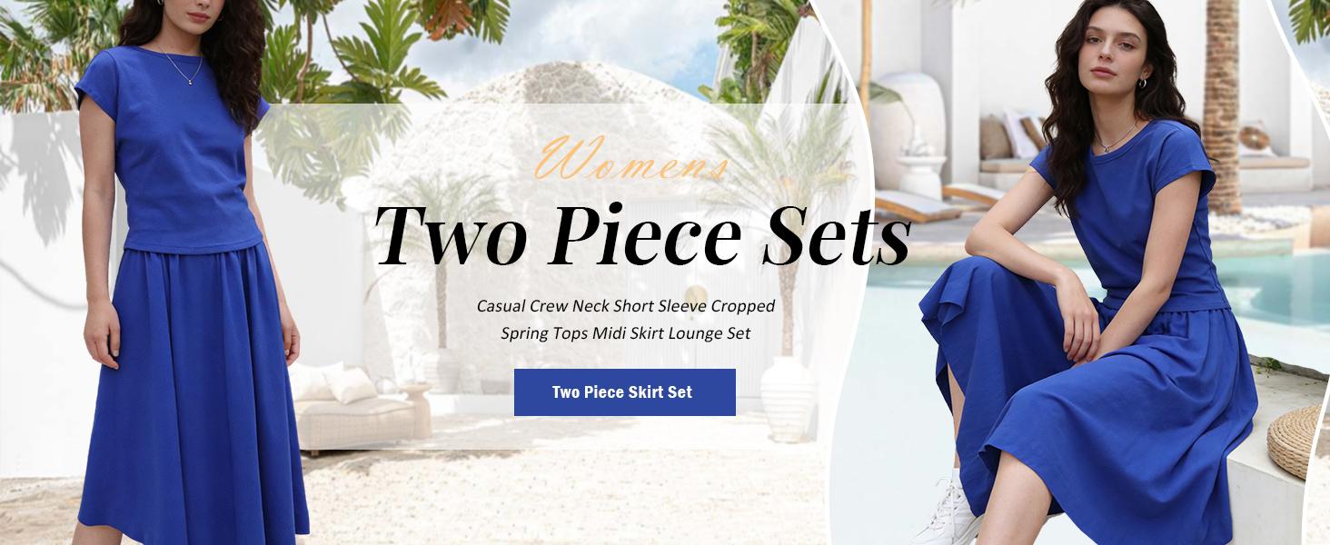 SCUSTY Women‘s Minimalist Cap Sleeve T-shirt + Asymmetrical Hem Midi Skirt Two-Piece Set, Solid Color Elastic Waist Casual Skirt Outfit SCUSTY Women‘s Minimalist Cap Sleeve T-shirt + Asymmetrical Hem Midi Skirt Two-Piece Set, Solid Color Elastic Waist Casual Skirt Outfit