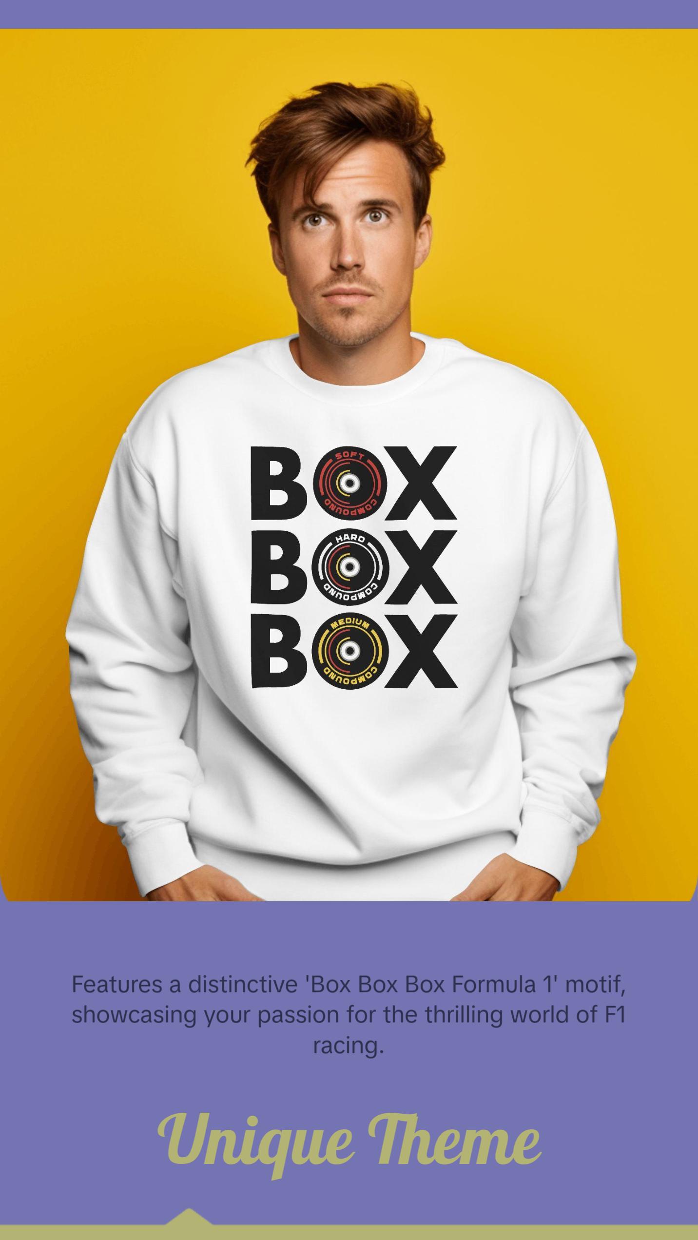 Formula 1 Sweatshirt, Box Box Box Formula 1, F1 Sweater, Formula 1 Shirt, F1 Sweatshirt, Formula 1 Gifts, Formula 1 Merch.