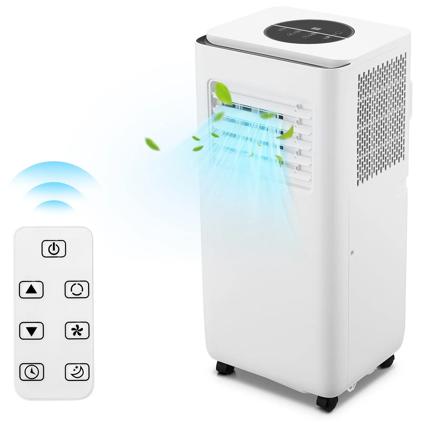 OP-Portable 10000 BTU Air Conditioner with Remote Control, Built-In Dehumidifier & Fan, Sleep Mode, 24H Timer, Energy Efficient for Rooms & Offices