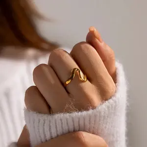 Gold Plated Wave ring