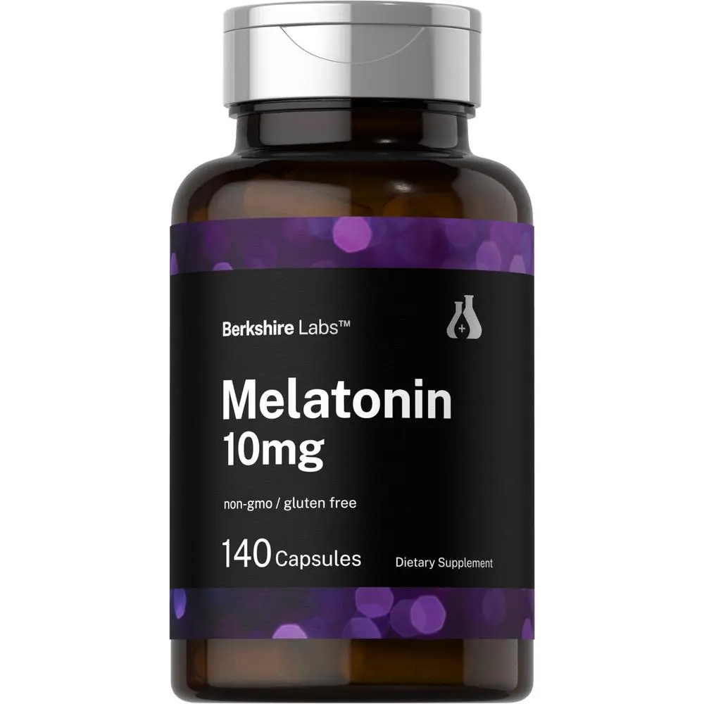 Berkshire Labs Melatonin 10mg | 140 Quick Release Capsules | Extra Strength Formula | Non-GMO, Gluten Free Supplement