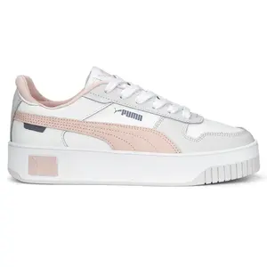 PUMA Womens Carina Street Platform Sneakers Shoes Casual - Pink, White