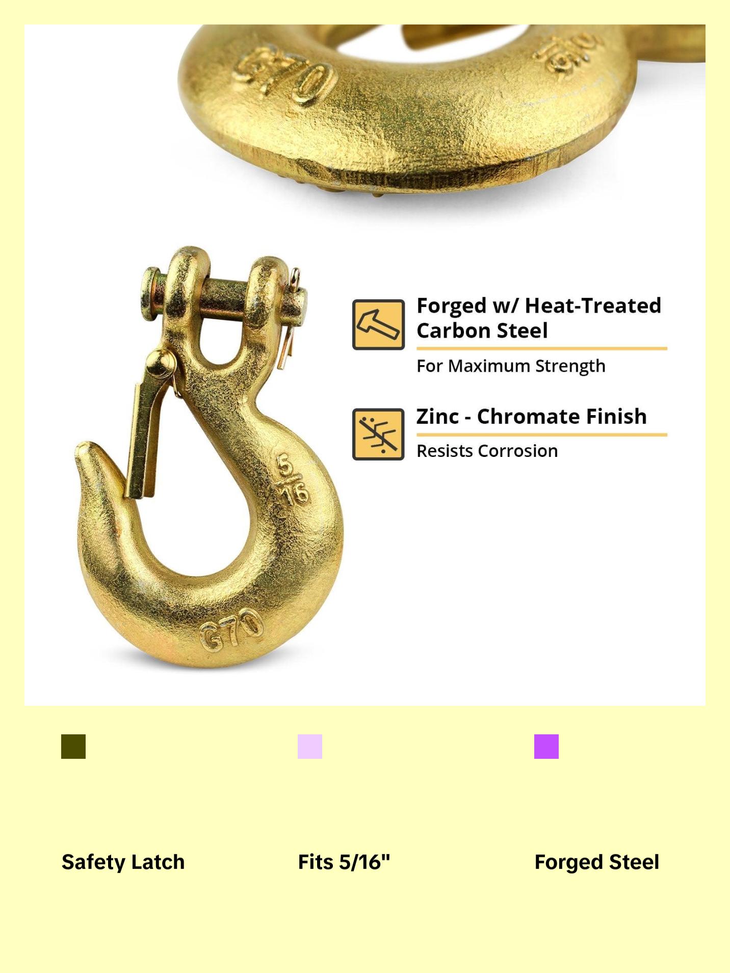 Clevis Slip Hook for G70 Transport Chains, 5/16"