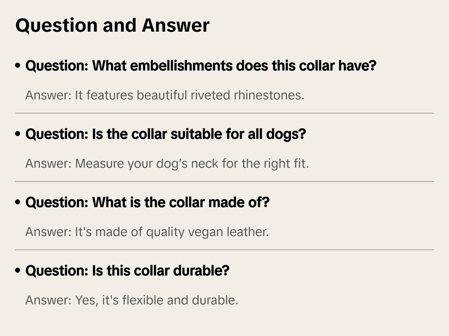 Brown Bling Dog Collar