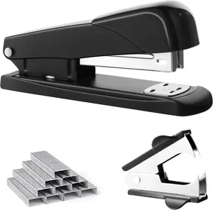 Black Modern Office Stapler, 25 Sheet Capacity, Automatic, Includes 1000 Staples and Staple Remover Black Modern Office Stapler, 25 Sheet Capacity, Automatic, Includes 1000 Staples and Staple Remover