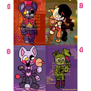 PREORDERS - FNAF Acrylic Keychains - Five Nights at Freddys Fanmerch
