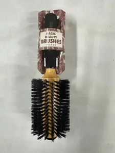 100% Boar Bristle 12 rows vented wood brush for faster blow drying and styling 3 inches