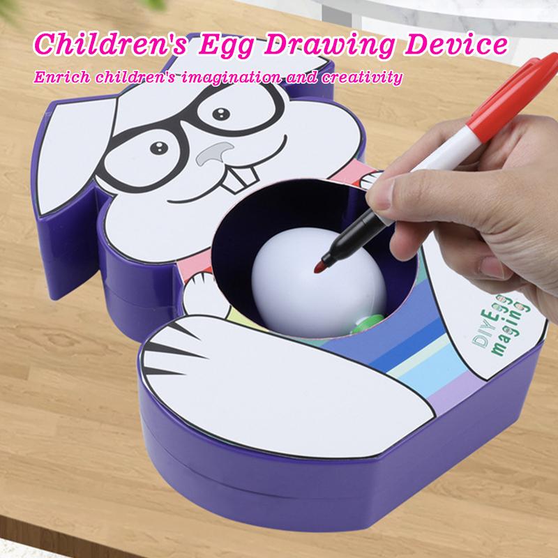 Automatic Egg Decorating Kit Electric Spinner Painting Machine with Markers suitable for Easter Party Favors, DIY Classroom Activities, Toddler Creative Art Projects, and Fun Family Holiday Holiday