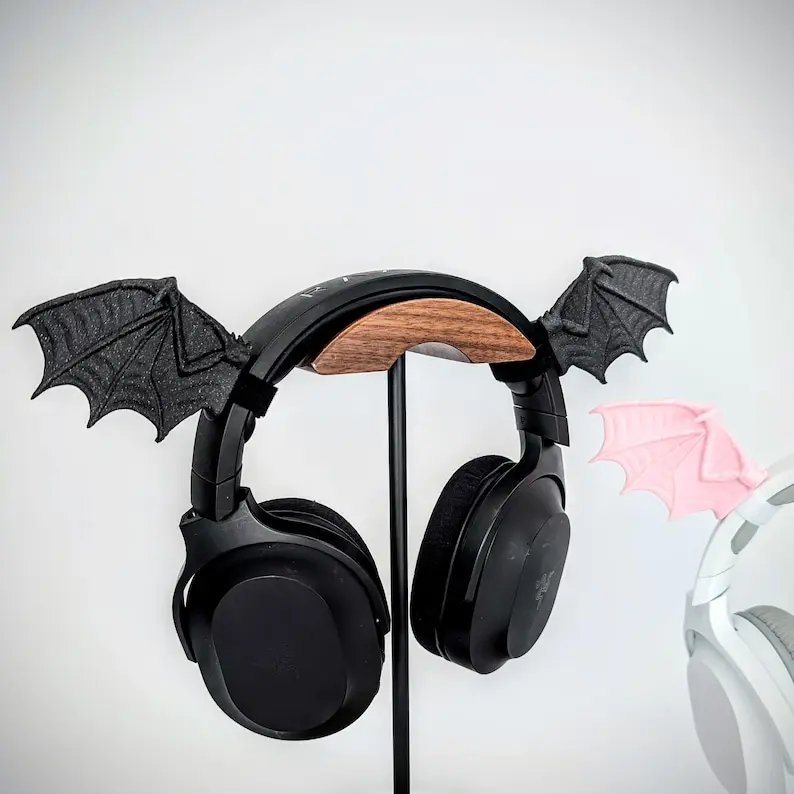 Spooky-Cute Bat Wings Headphone Attachments | Bat Wing Ears Accessories