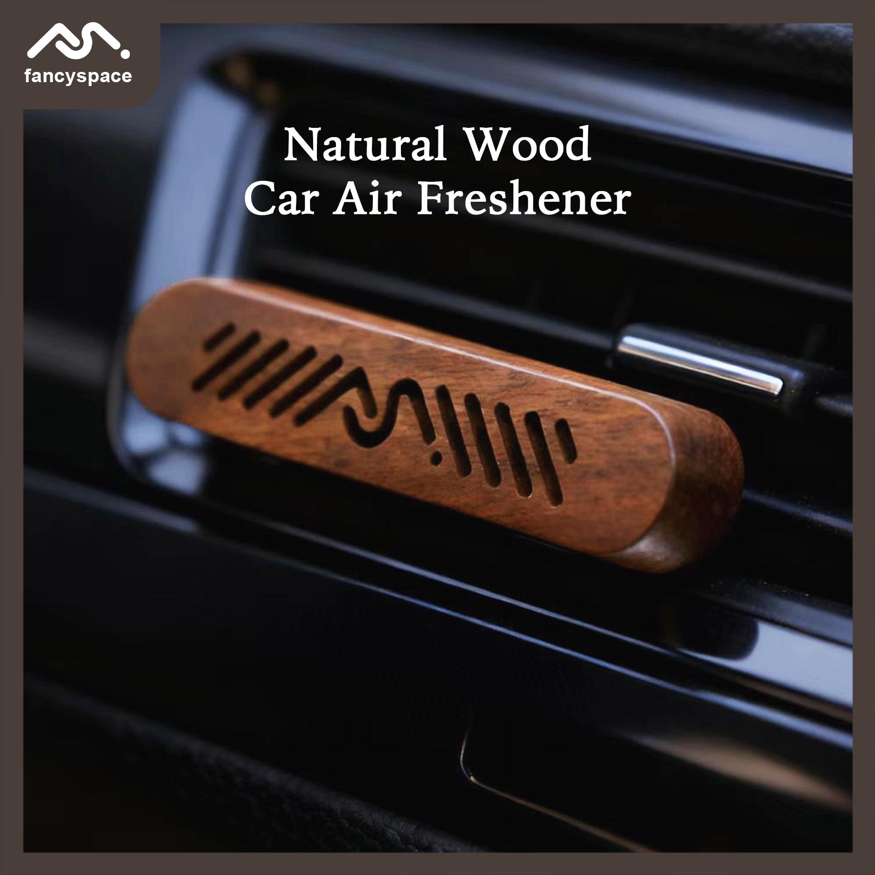 FANCYSPACE 7-in-1 Car Air Freshener Long Lasting, 3-Month Long-Lasting Old Money Style Natural Wood Car Air Freshener – Magnetic Clip, Premium Scent, Christmas Limited Gift Edition