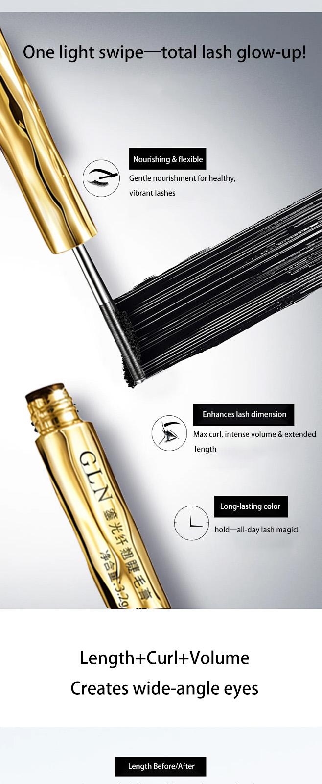 mascara to lash clusters Beachproof Mascara - Lifting, Volumising, Lengthening Black Mascara with Smooth Layering Formula for 24H Curl + mascara to lash clusters