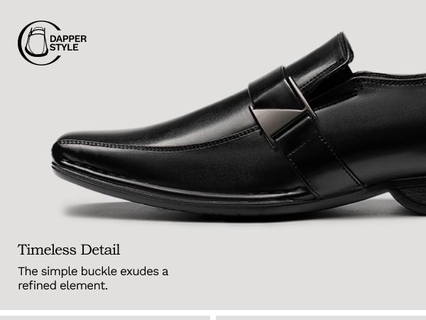 Bruno Marc Men's Buckle Strap Dress Loafers - Round Toe Slip On Summer Casual Shoes with Premium Leather Lining & Latex Cushioned Footbed SpringStatements