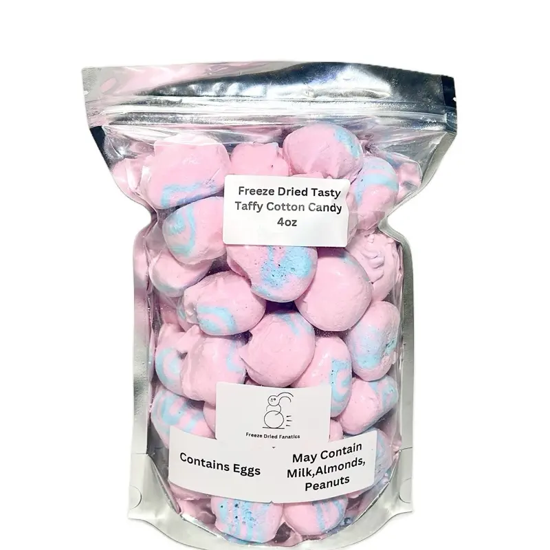 Cotton Candy Taffy Freeze Dried - Pick Your Size - Freshly Made to Order Snacks Salt Water Taffy