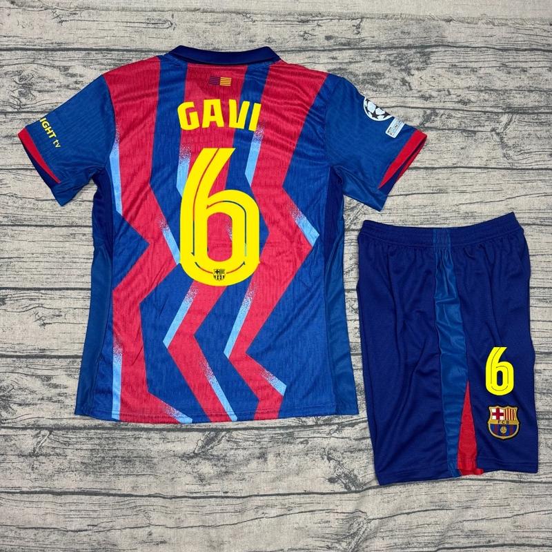 Barcelona football kit for the 2025/2026 season – Made from high-quality polyester fabric, meeting professional match standards.