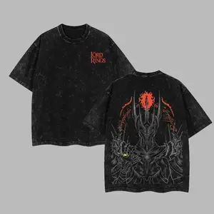 Lord Sauron Lord of the rings Retro Unisex Acid Washed Hoodie,T-shirt, Movie  Clothes Cotton designer shirts Movie Shirt, graphic tees, men gifts, ,Graphic Streetwear T-shirt Crew Neck Graphic T-Shirt EJ5