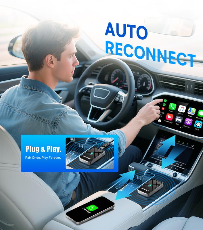CARLUEX LINK Wireless CarPlay and Android Auto Adapter