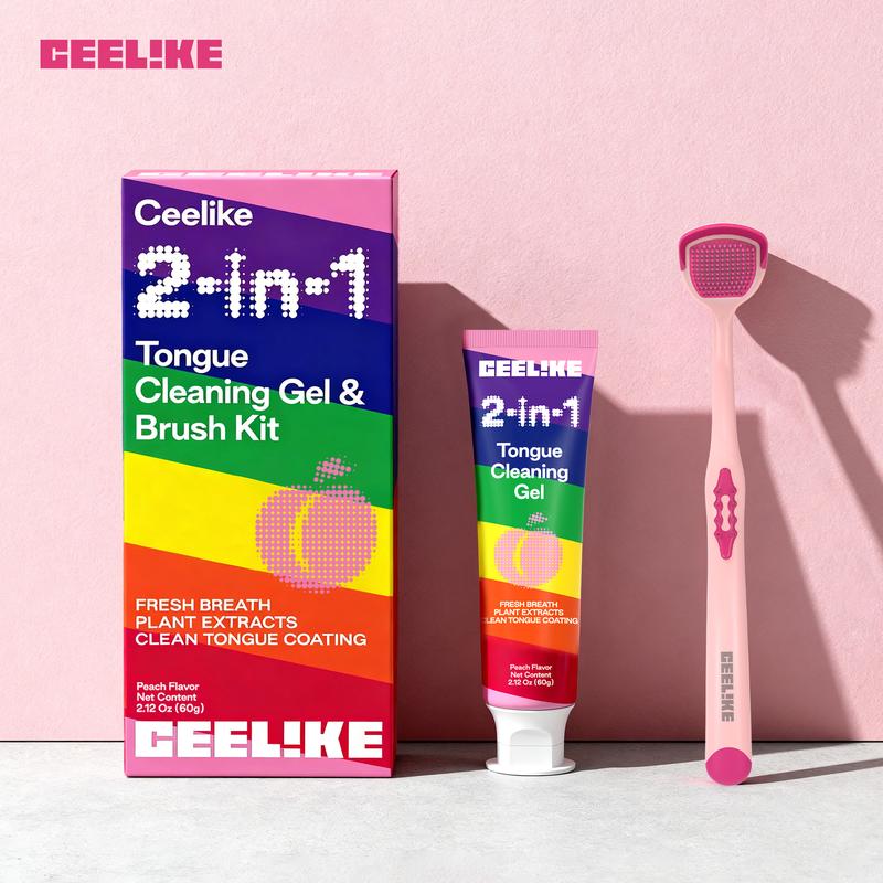 Ceelike Tongue Cleaning Gel & Brush Kit | Gentle Tongue Care for Fresh Breath & Complete Oral Health