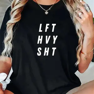 100% Cotton Lift Heavy Pump Cover Mens Oversized Gym Workout Design T-Shirt