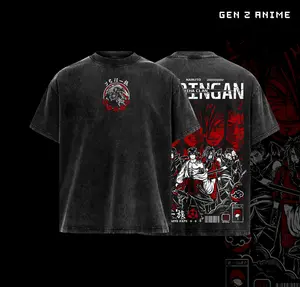 Uchiha Clan - Madara - Sasuke - Shisui - Obito Vintage Washed T-Shirt | Sharingan Anime Graphic Tee | Heavy Cotton Oversized Streetwear | Dark Ninja Manga Shirt Gift for Naruto Fans